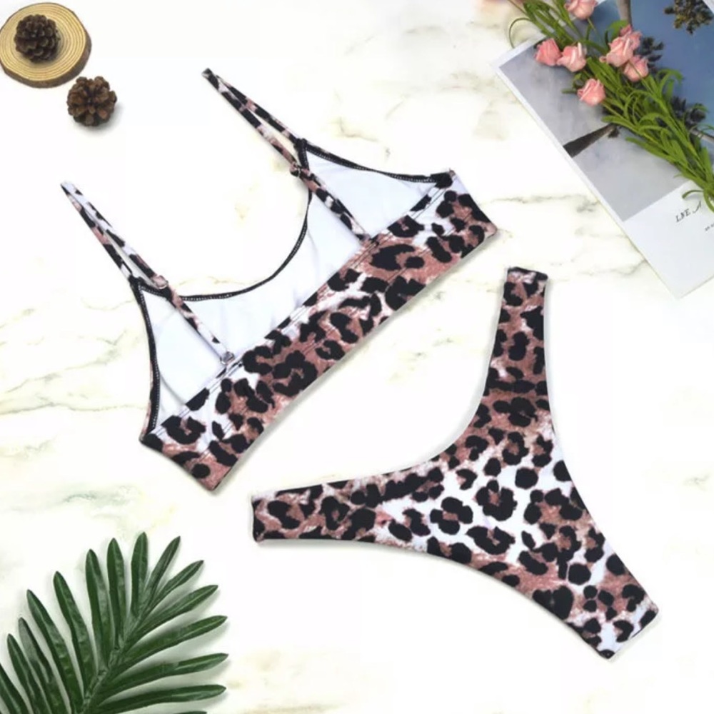 Leopard Print Cheeky Bottom Bikini Darker Shade - Picture 5 of 5